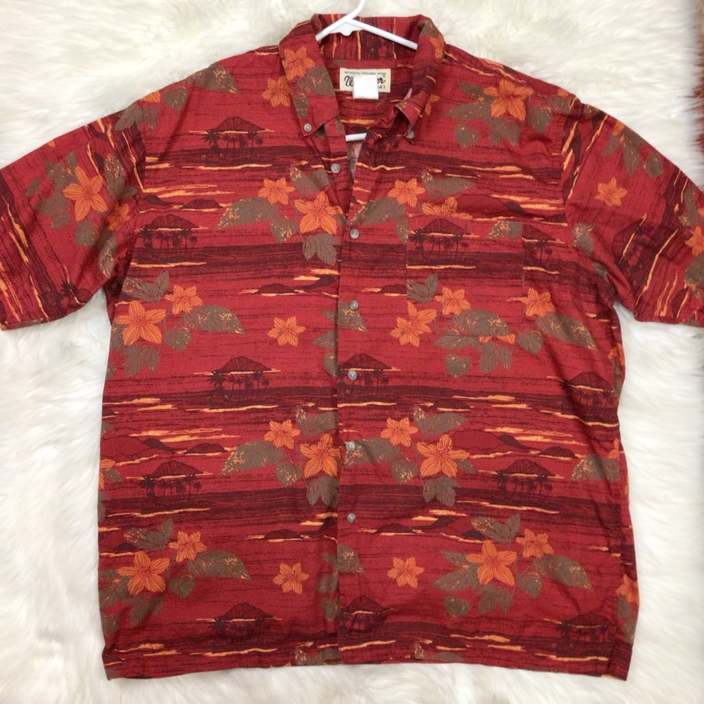 Vtg 90s Wrangler Floral Western Long Sleeve Shirt Mens XL Hawaiian Cowboy Tropic